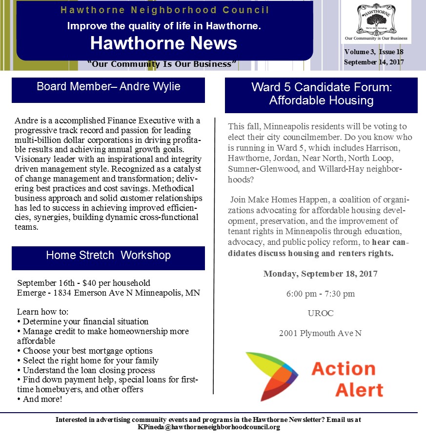 weekly newsletter